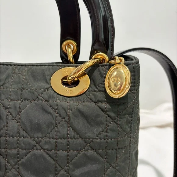 Authentic Christian Dior Lady Dior green Cannage Quilted Bag w/ certificate - Picture 8 of 16